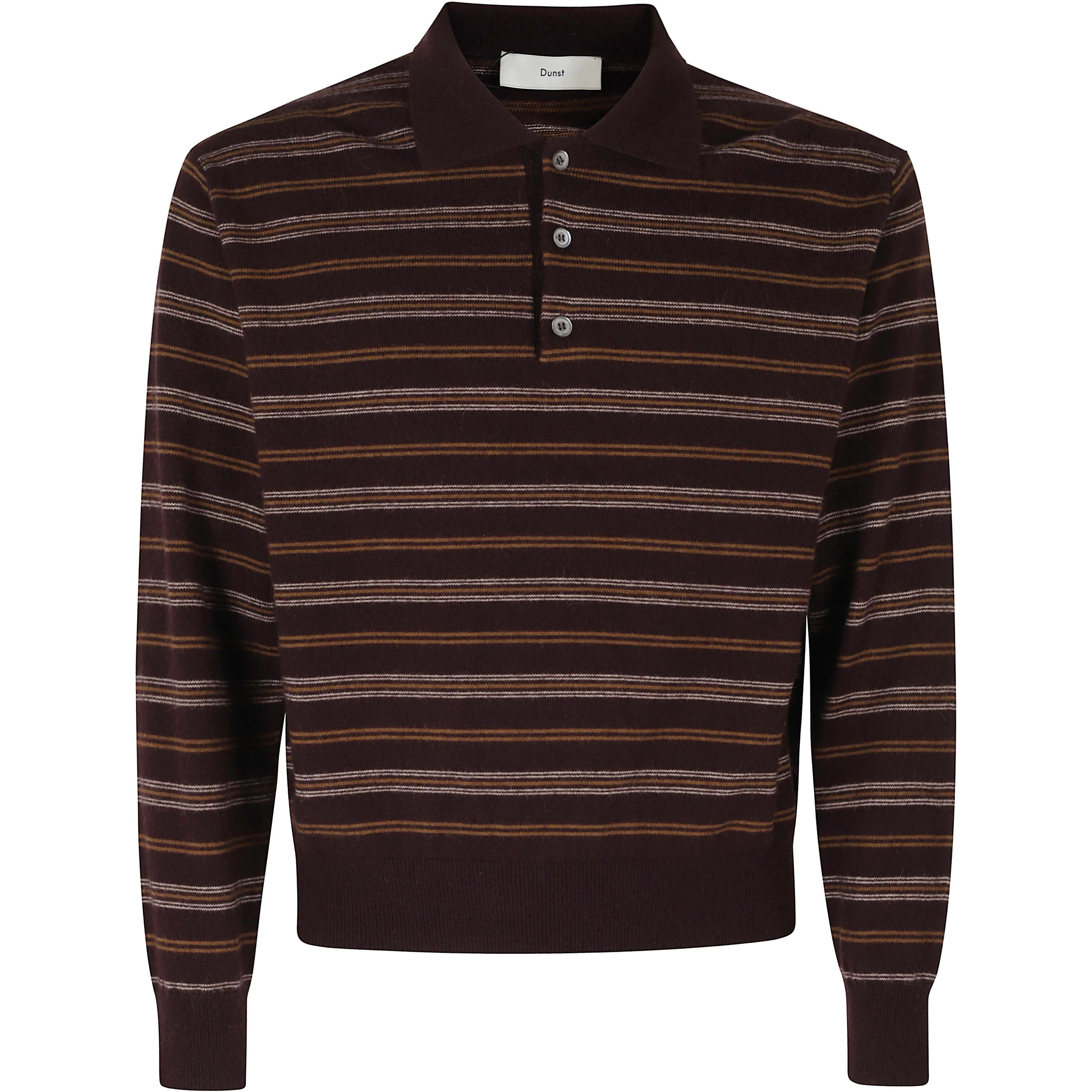 COLLARED STRIPED SWEATER