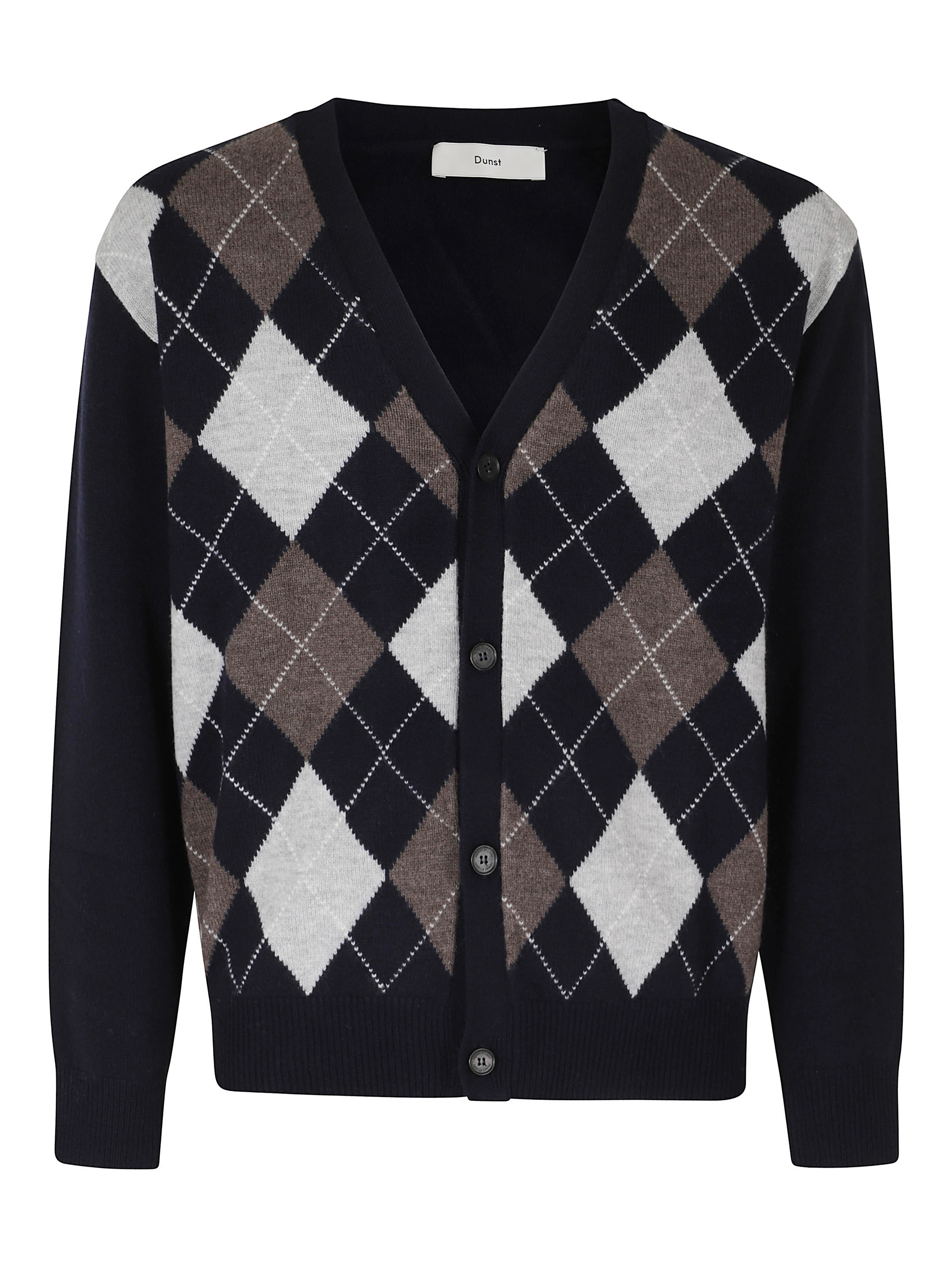 V NECK ARGYLE CARDIGAN