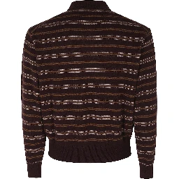 COLLARED STRIPED SWEATER