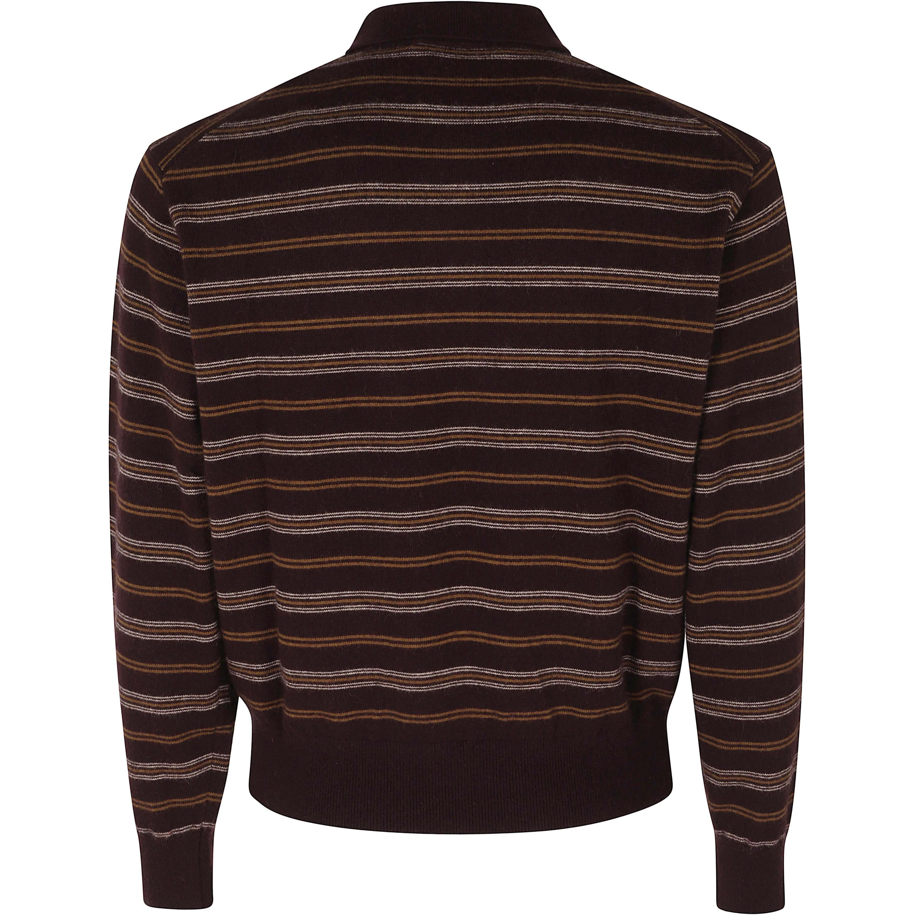 COLLARED STRIPED SWEATER