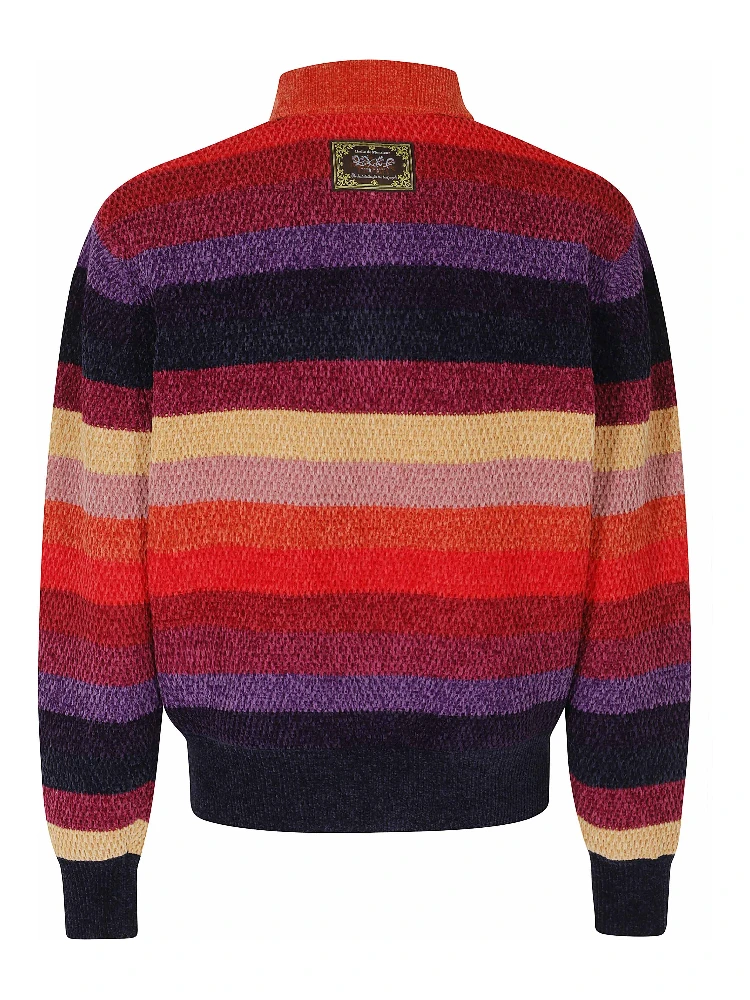 CHENILLE STRIPED LONG SLEEVE POLO HORSE PATCH alternative