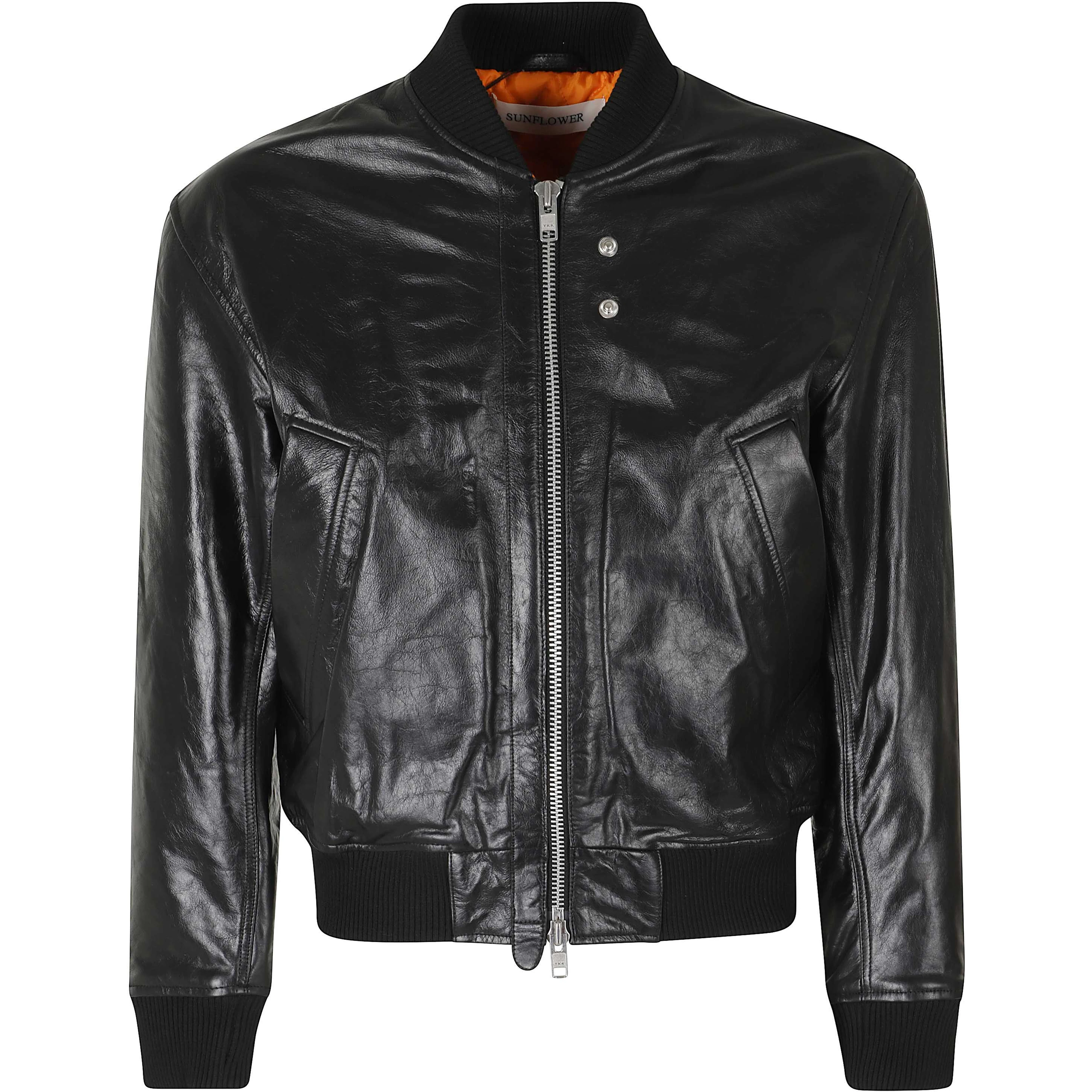 LEATHER BOMBER JACKET