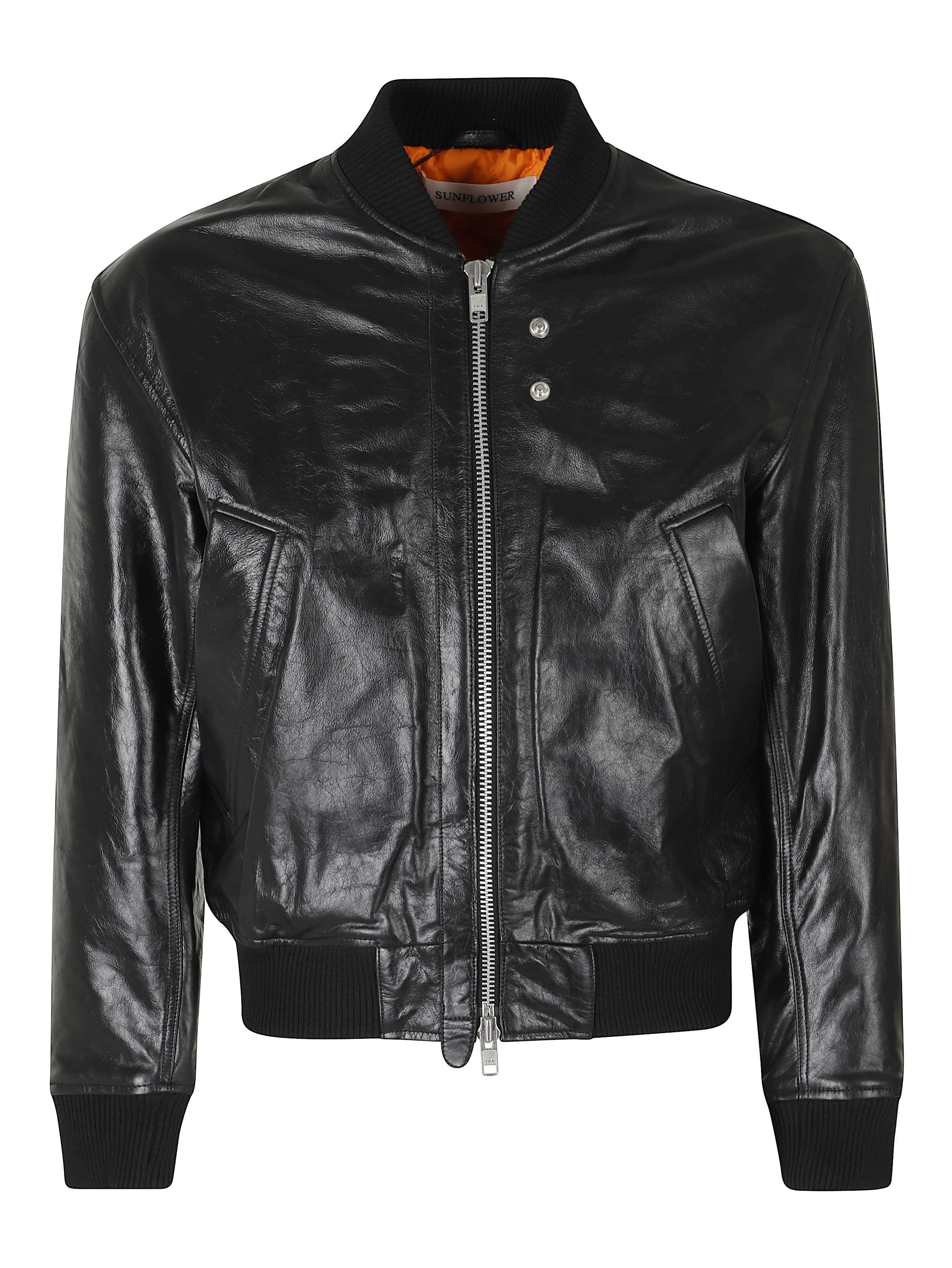 LEATHER BOMBER JACKET