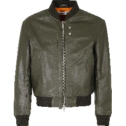 LEATHER BOMBER JACKET