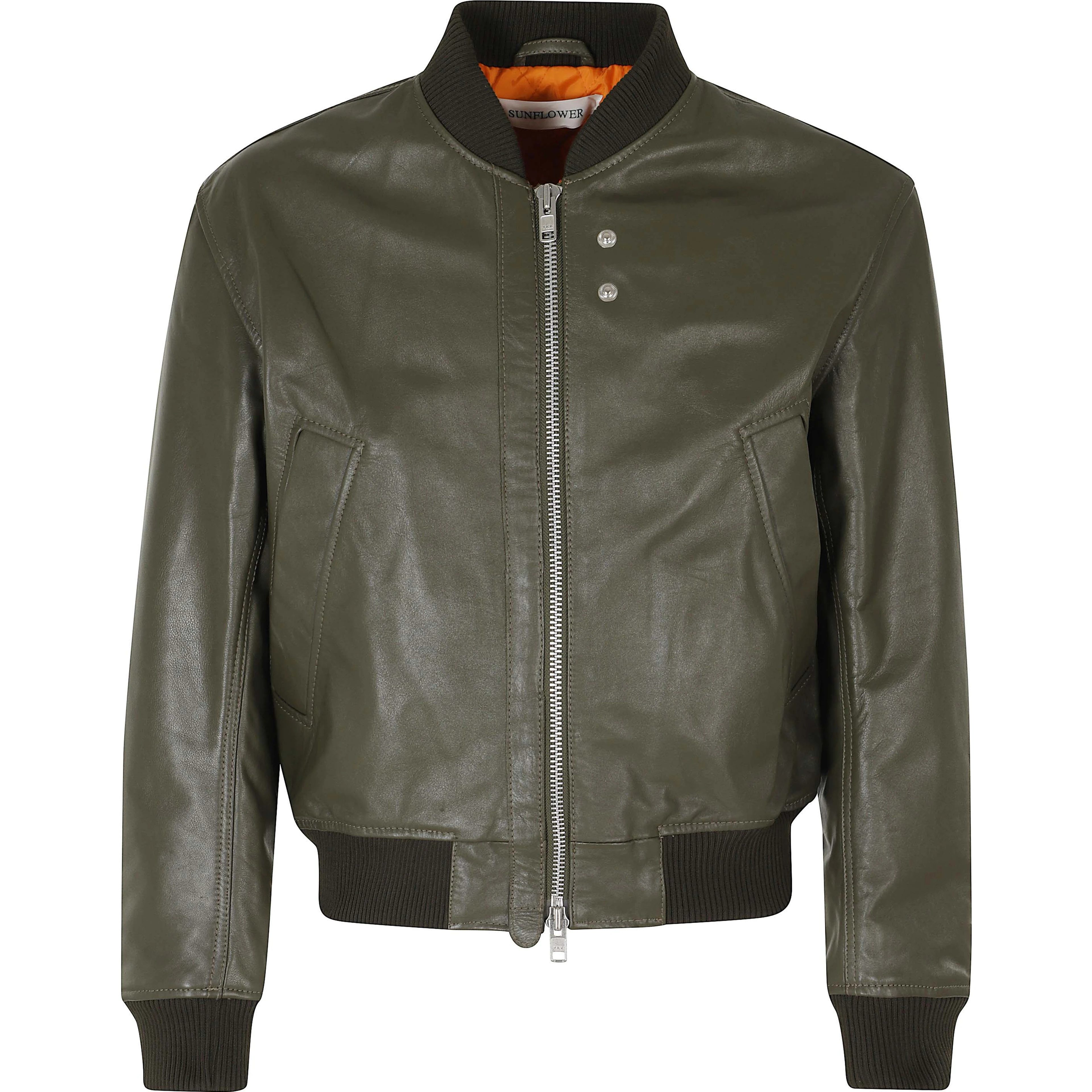 LEATHER BOMBER JACKET