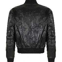 LEATHER BOMBER JACKET