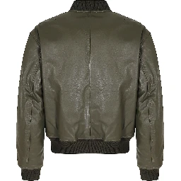 LEATHER BOMBER JACKET