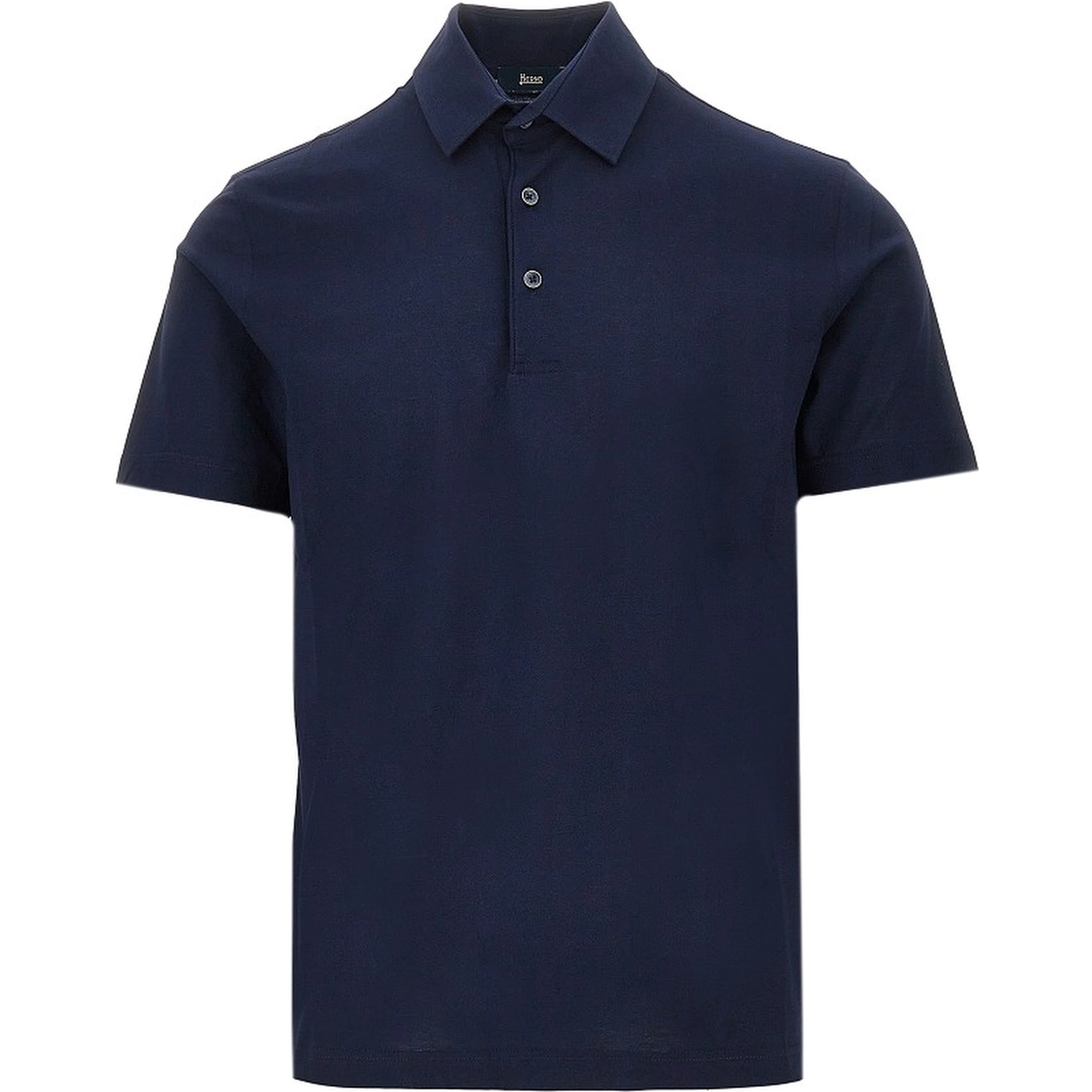 Crepe voile jersey polo shirt