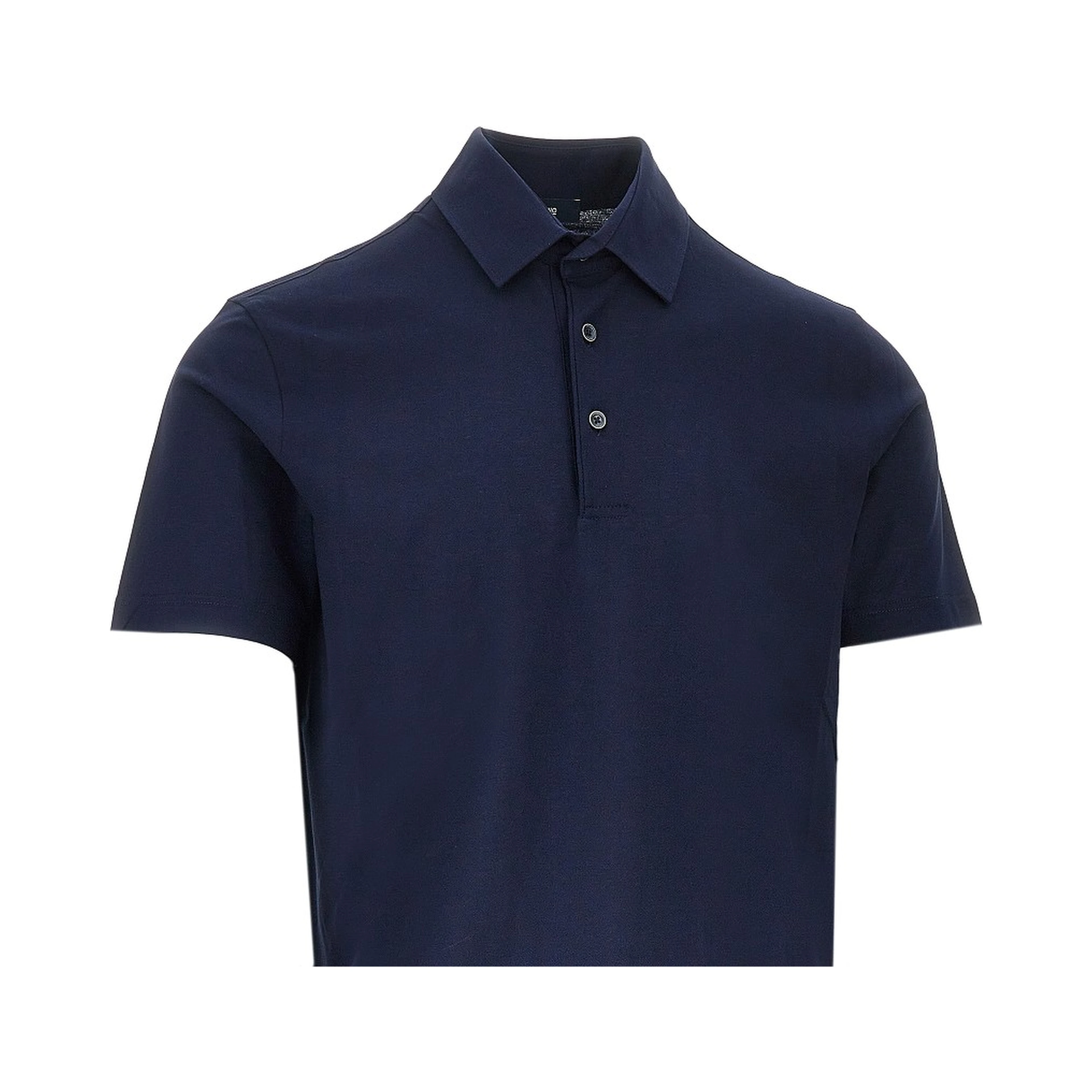 Crepe voile jersey polo shirt