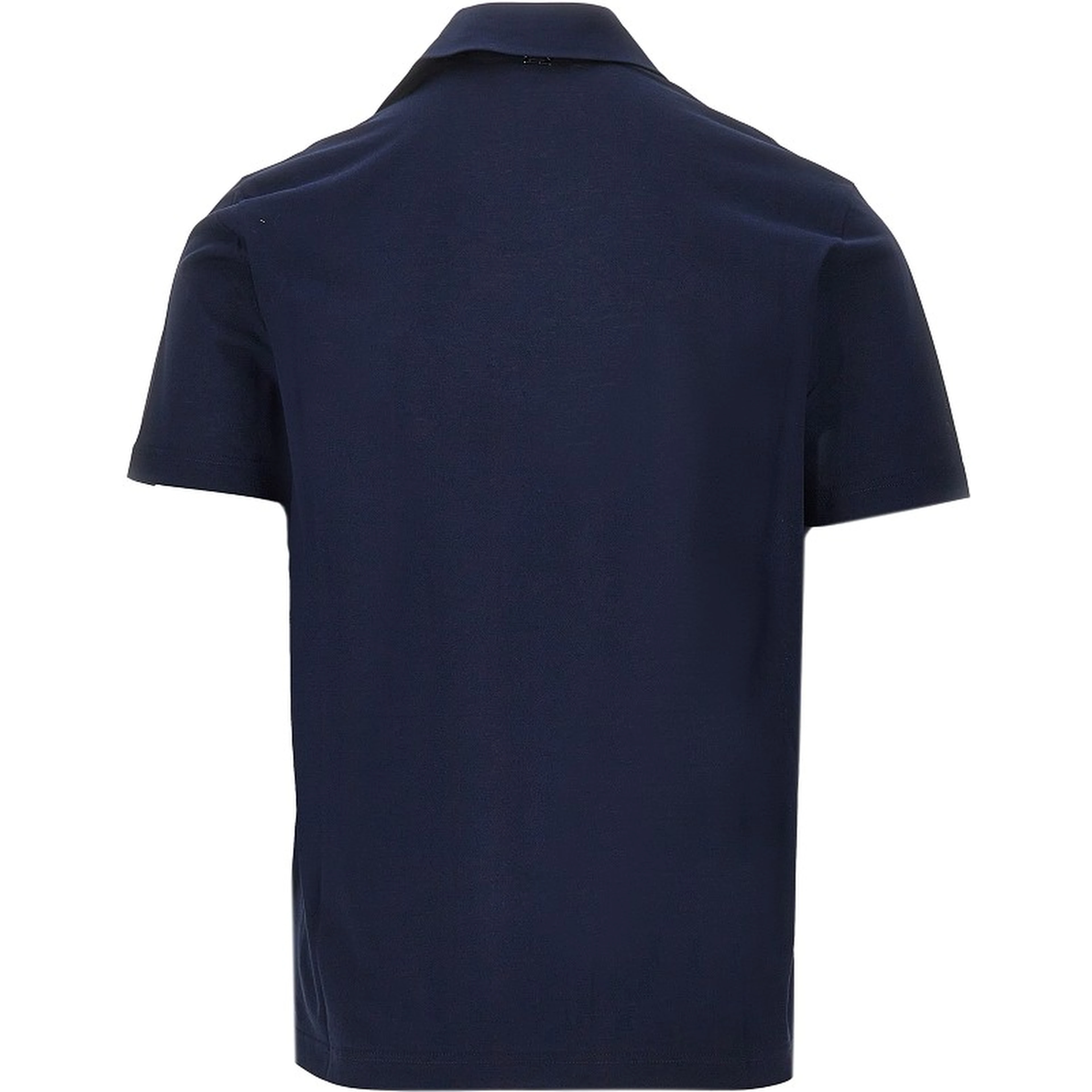 Crepe voile jersey polo shirt