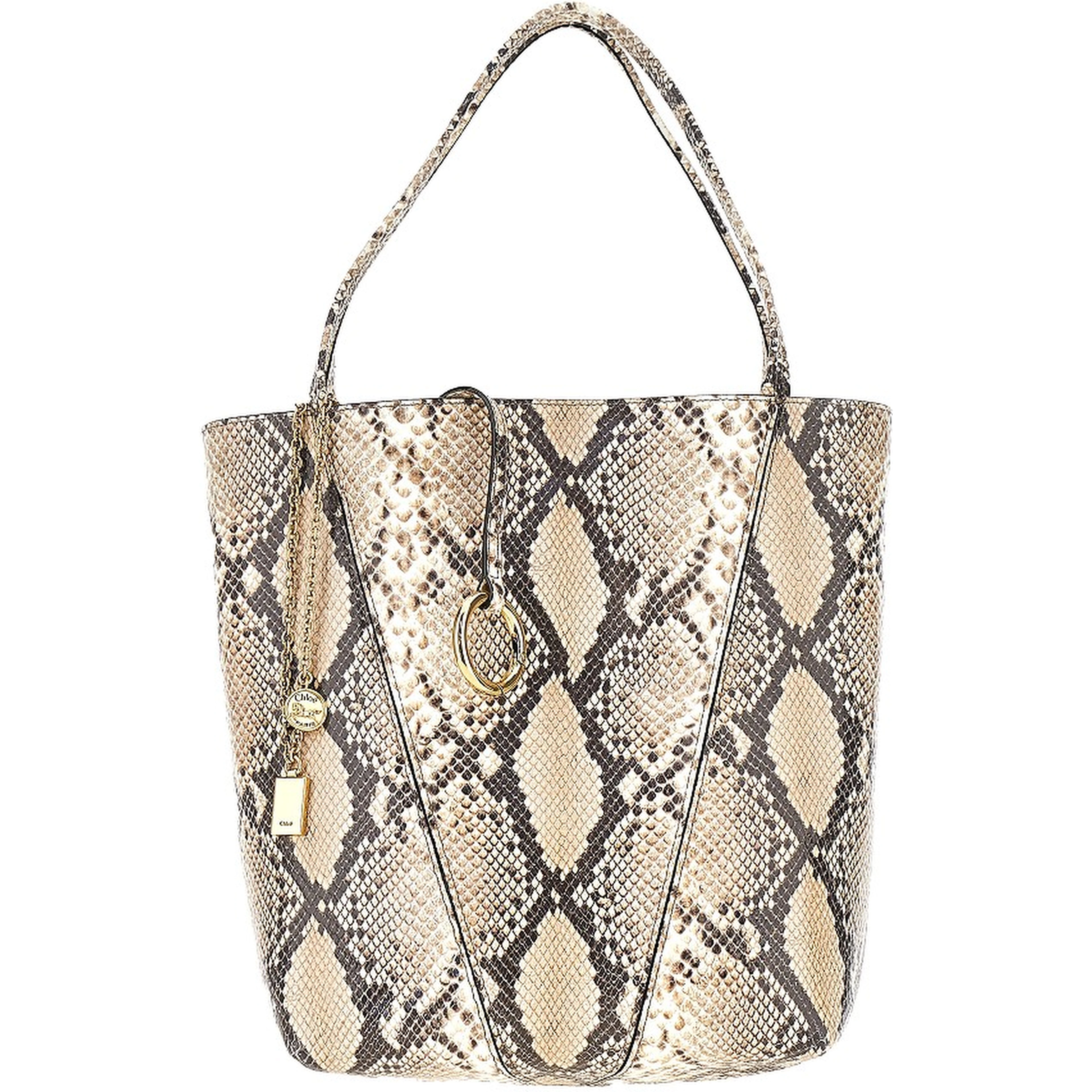 Leather medium 'Chloé Spin' tote bag