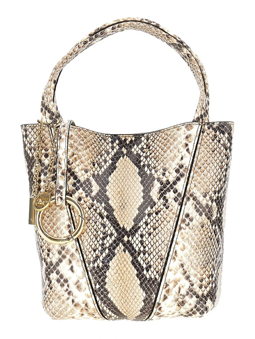 Leather small 'Chloé Spin' tote bag