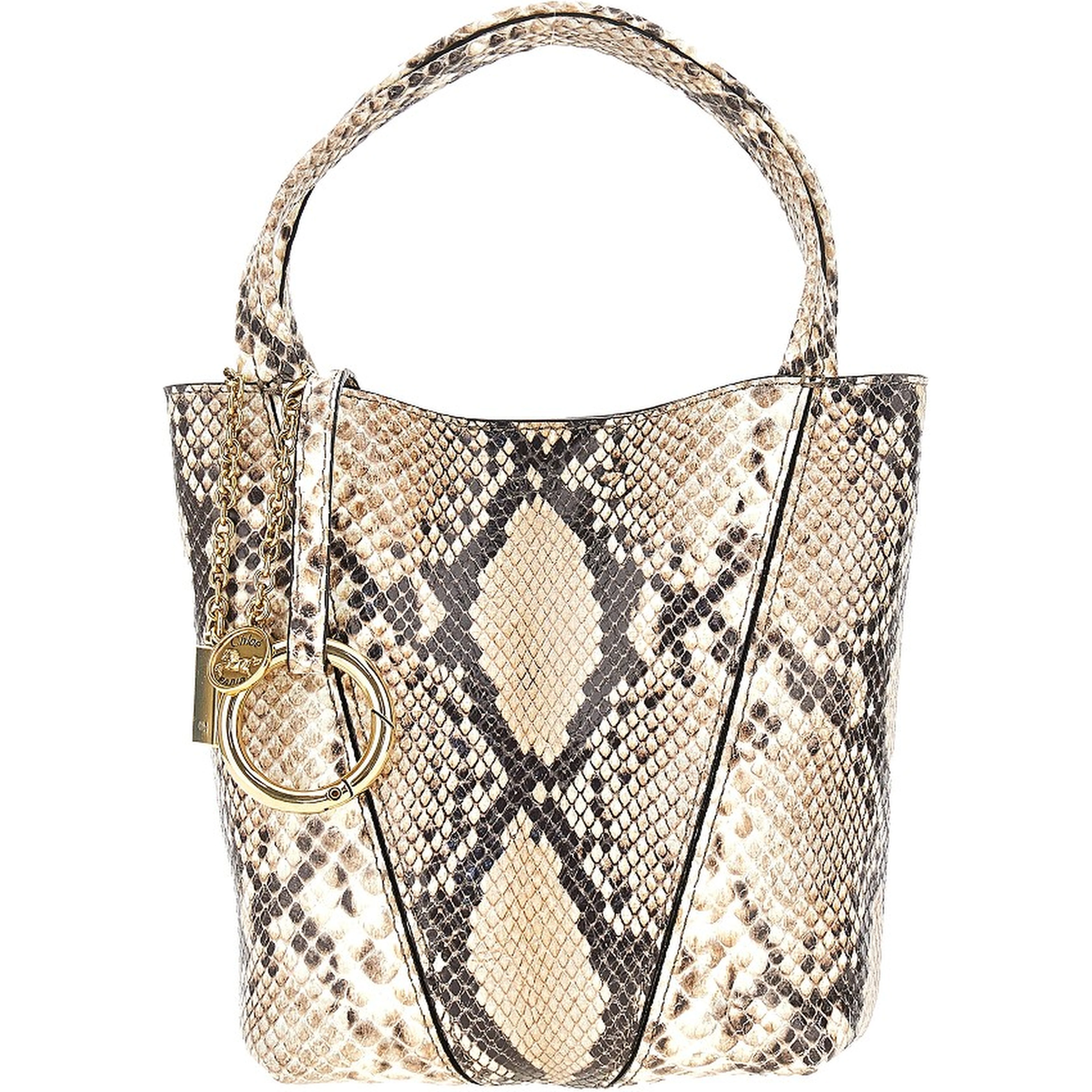 Leather small 'Chloé Spin' tote bag