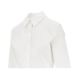 Poplin basque shirt