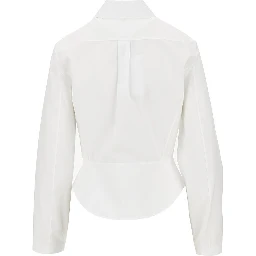 Poplin basque shirt