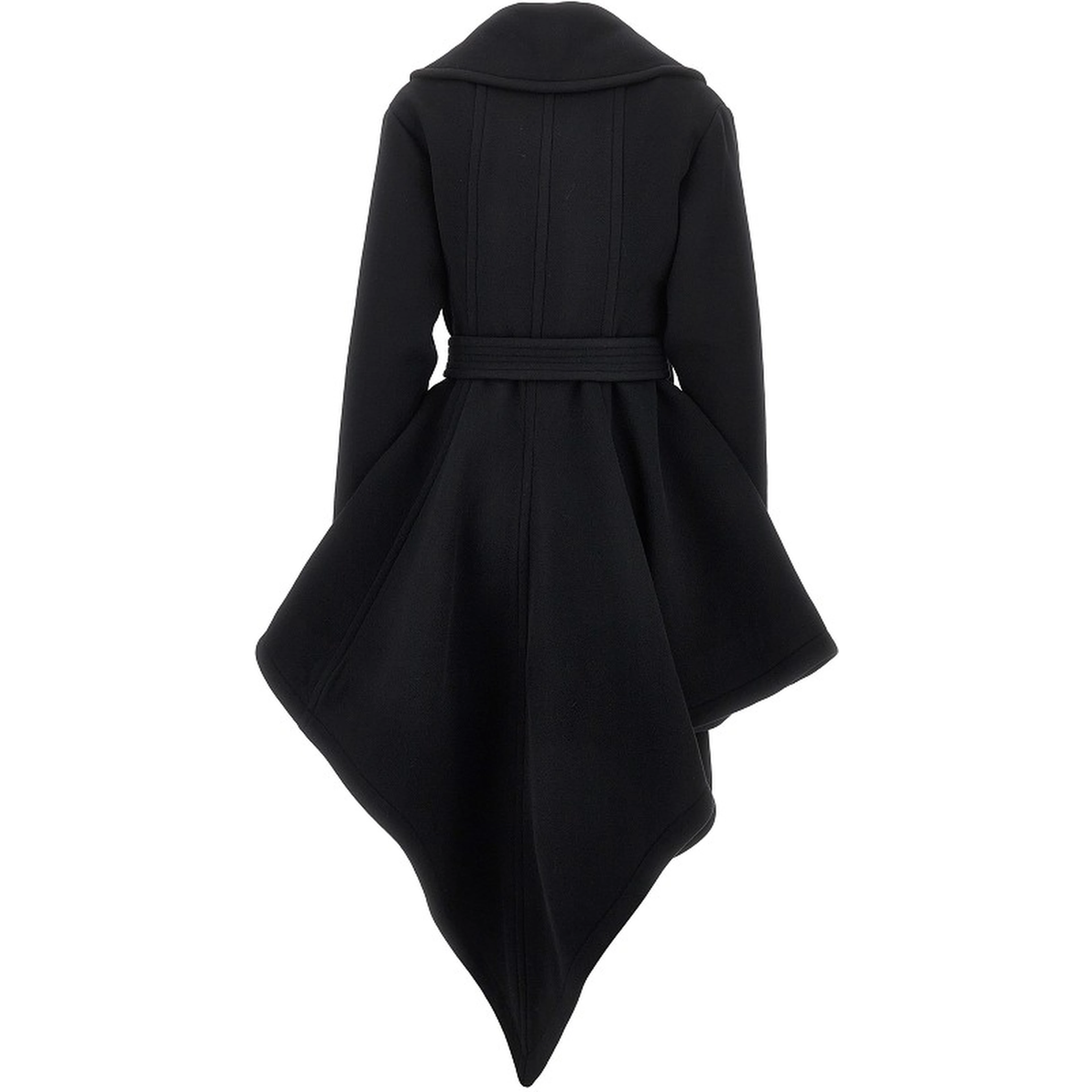 Wool robe coat with belt