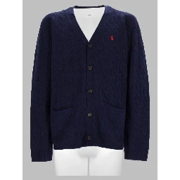 Cardigan In Lana E Cashmere A Trecce