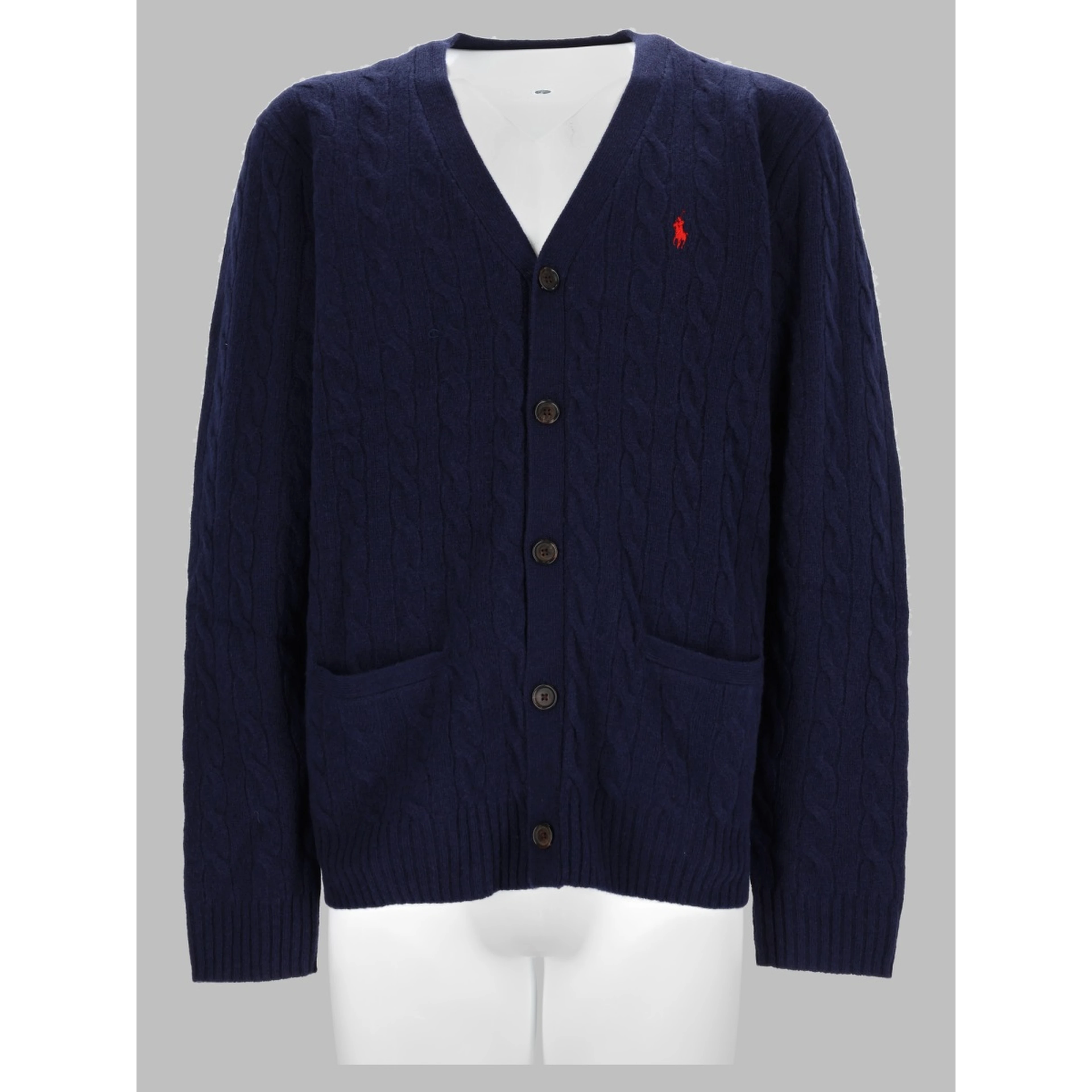Cardigan In Lana E Cashmere A Trecce