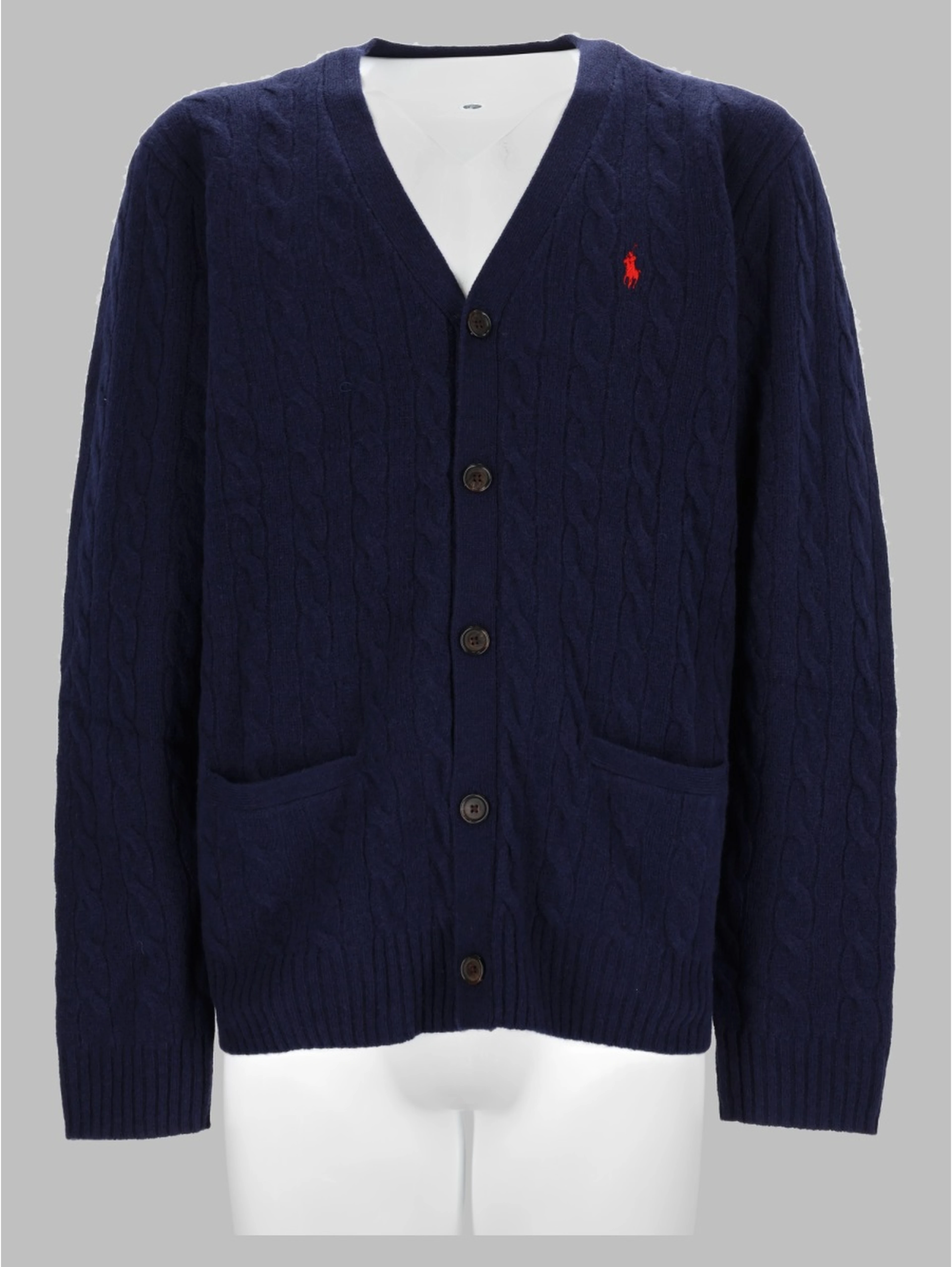 Cardigan In Lana E Cashmere A Trecce