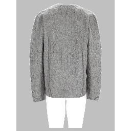 Cardigan In Lana E Cashmere A Trecce