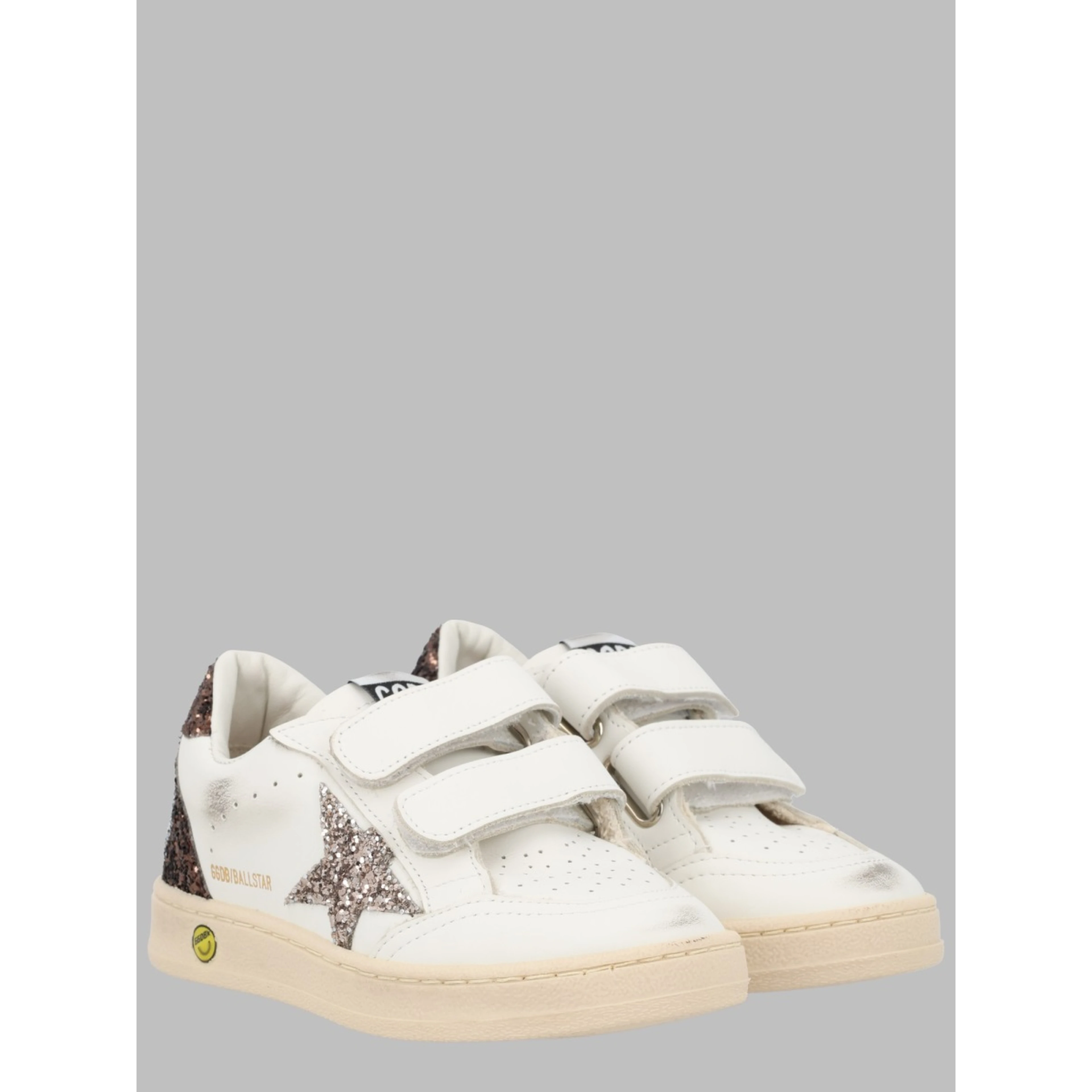 ball star strap leather upper toe strap heel and spur laminated star