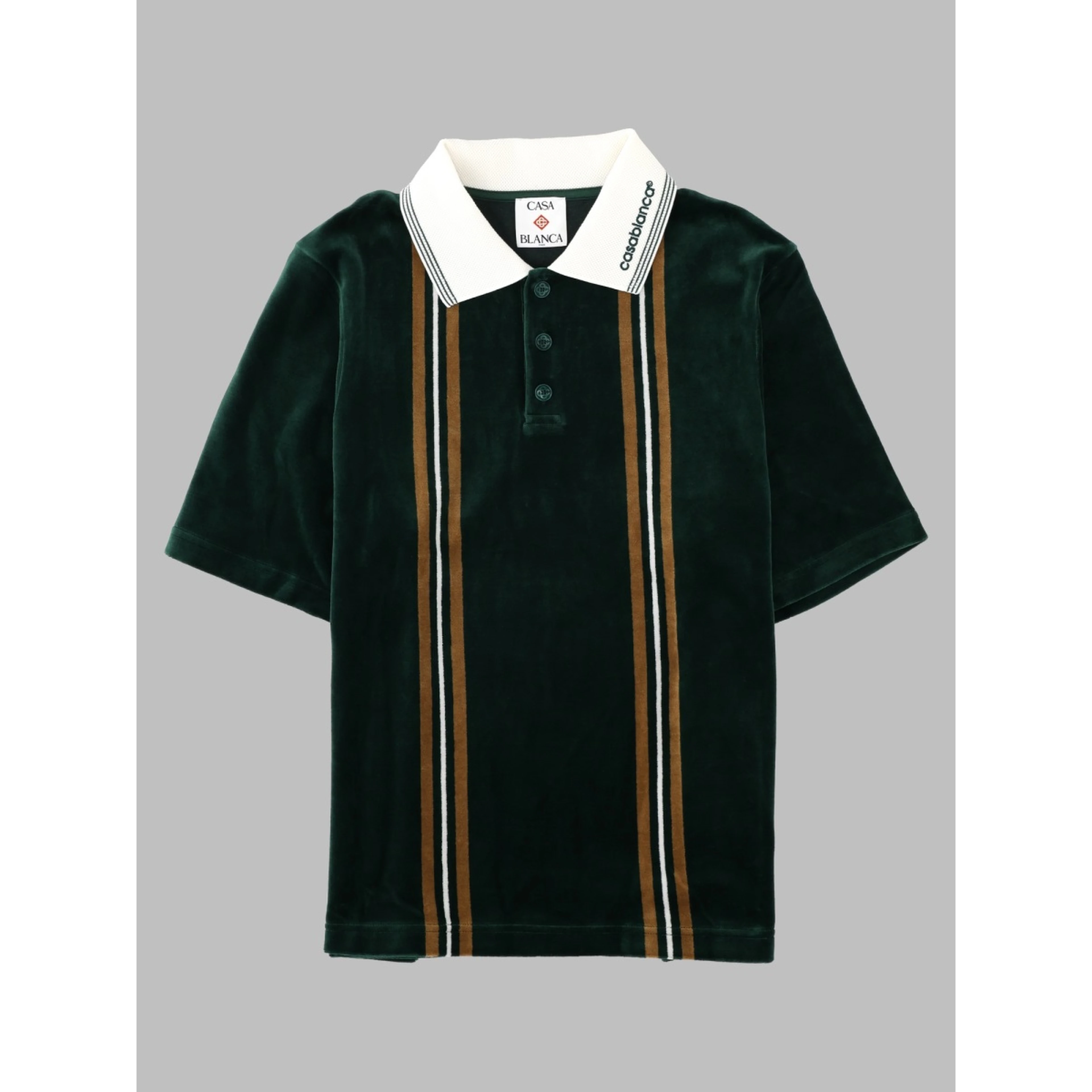 Polo In Velluto Con Logo