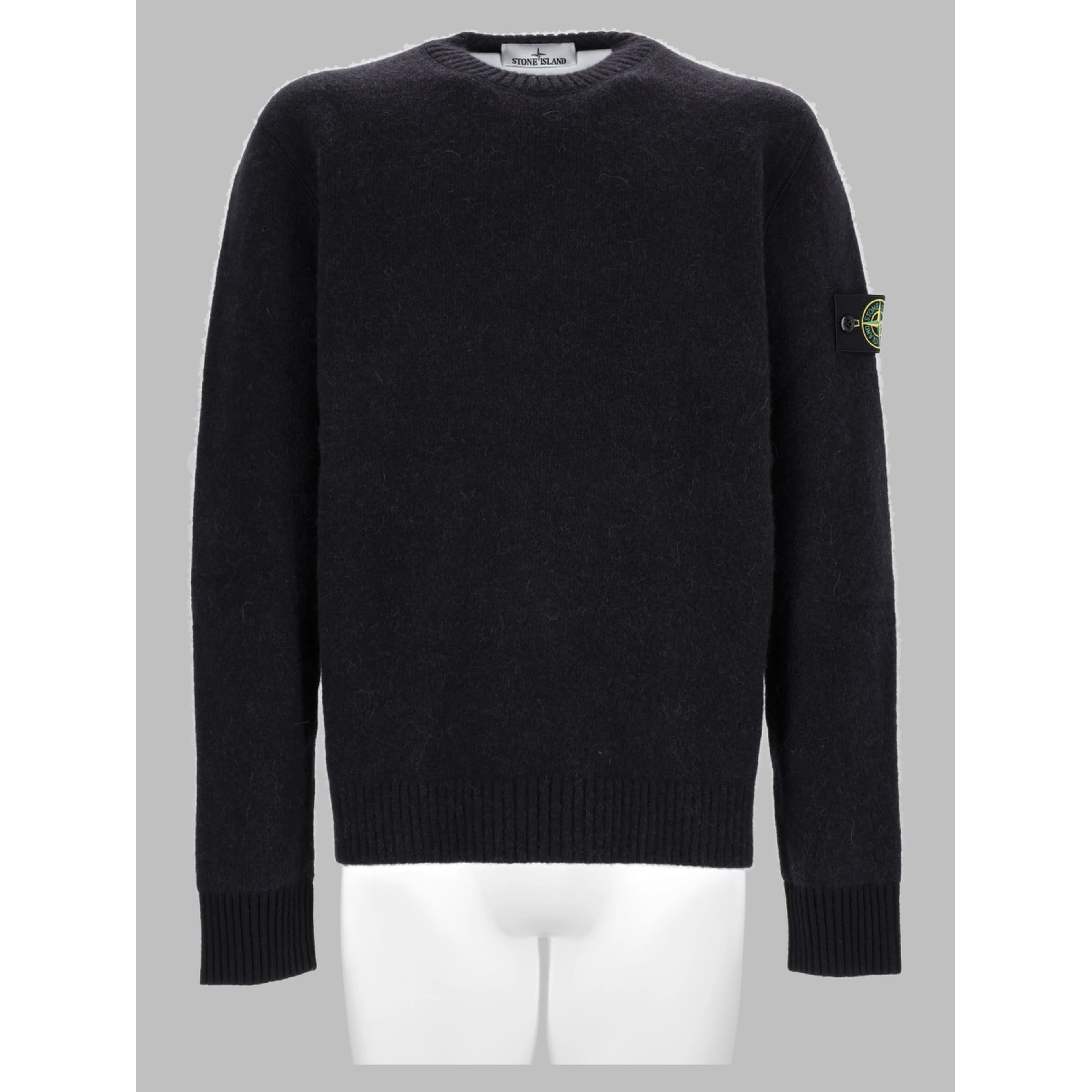 Maglia In Misto Alpaca e Lana Con Patch Logo