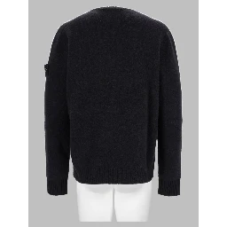 Maglia In Misto Alpaca e Lana Con Patch Logo