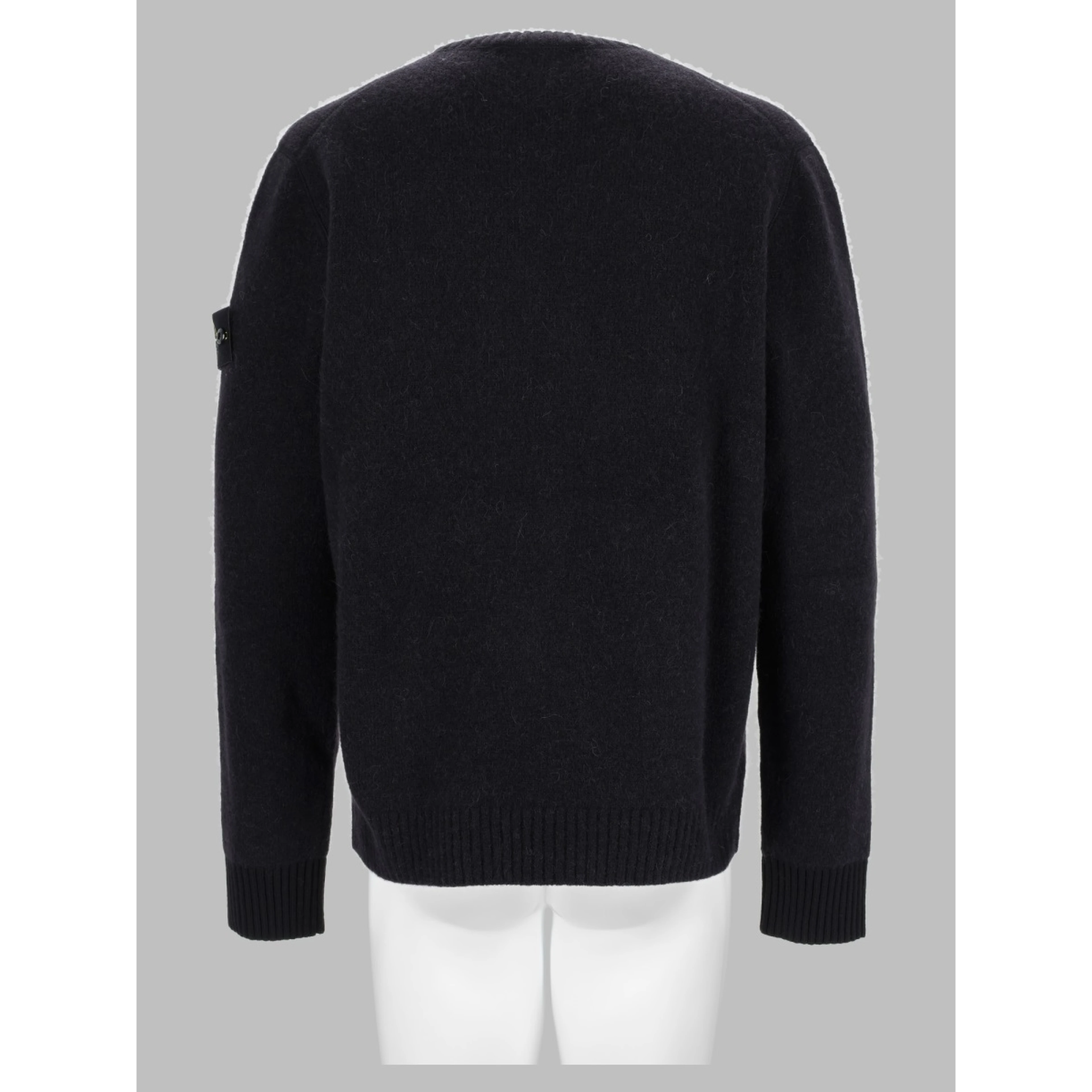 Maglia In Misto Alpaca e Lana Con Patch Logo