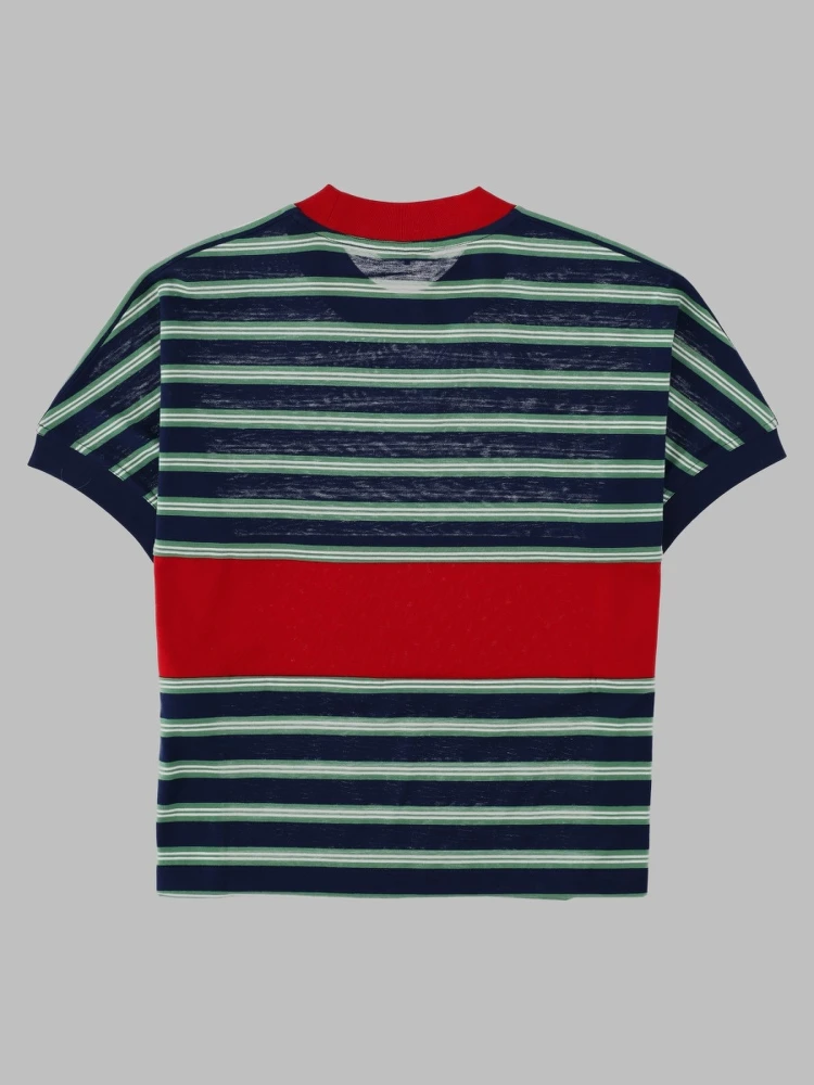 T-Shirt In Cotone a Righe Con Logo alternative