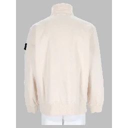 Felpa con Zip Corta e Patch Logo