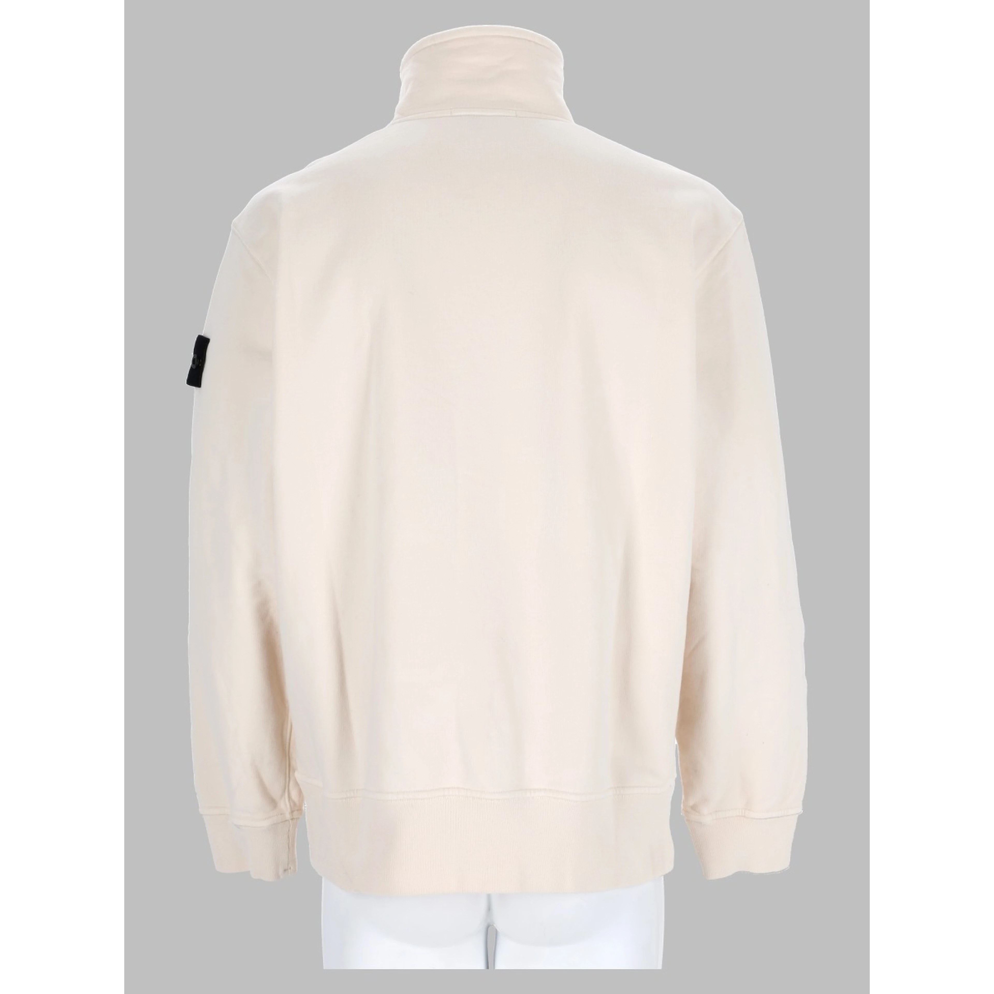 Felpa con Zip Corta e Patch Logo