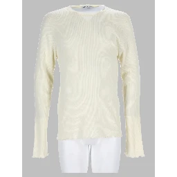 T-Shirt A Manicia Lunga In Misto Cotone