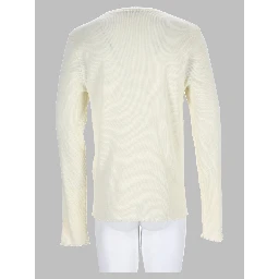 T-Shirt A Manicia Lunga In Misto Cotone