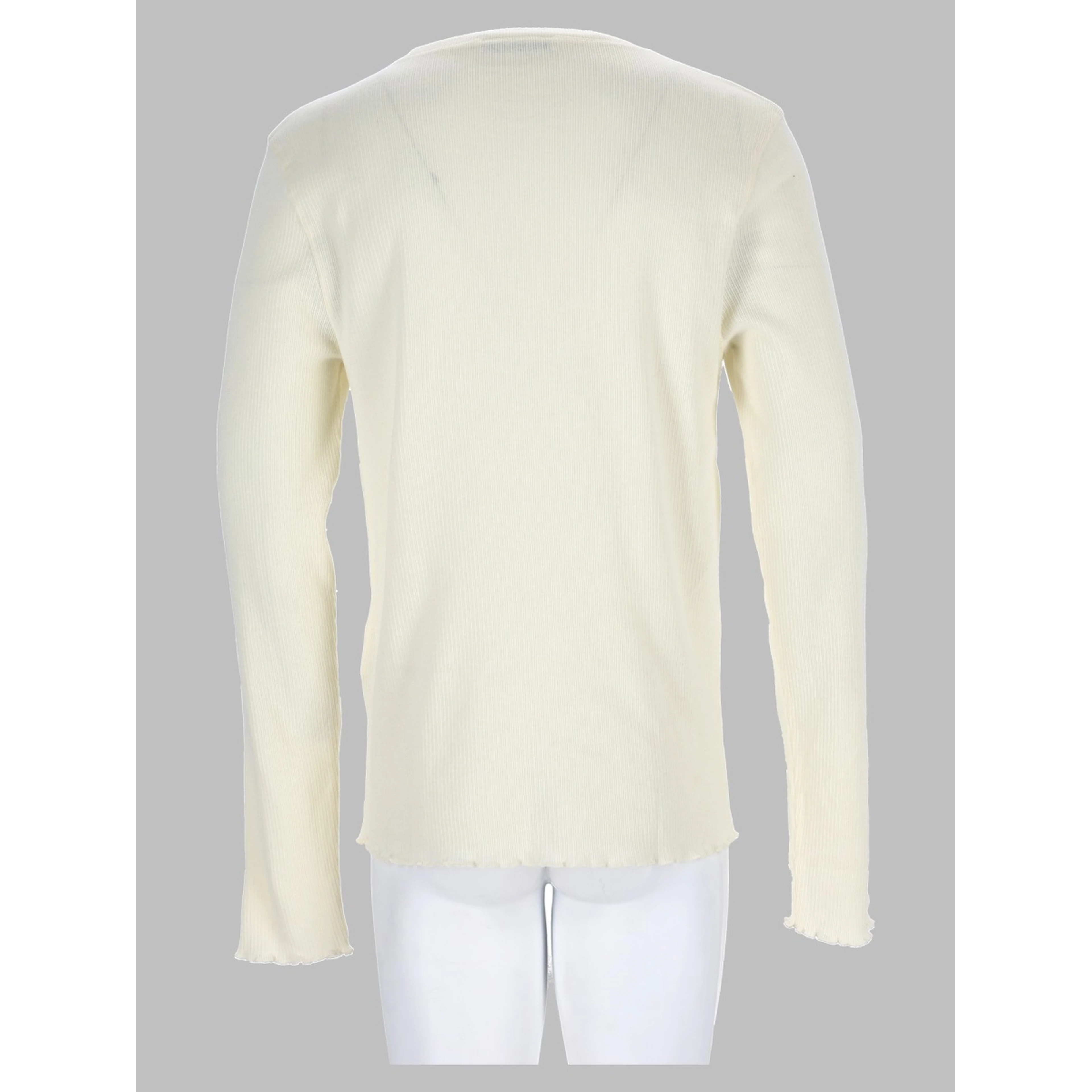 T-Shirt A Manicia Lunga In Misto Cotone