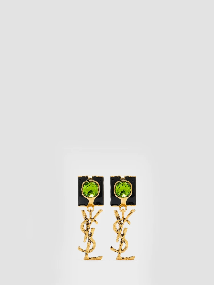 Cassandre enamel drop earrings in glass