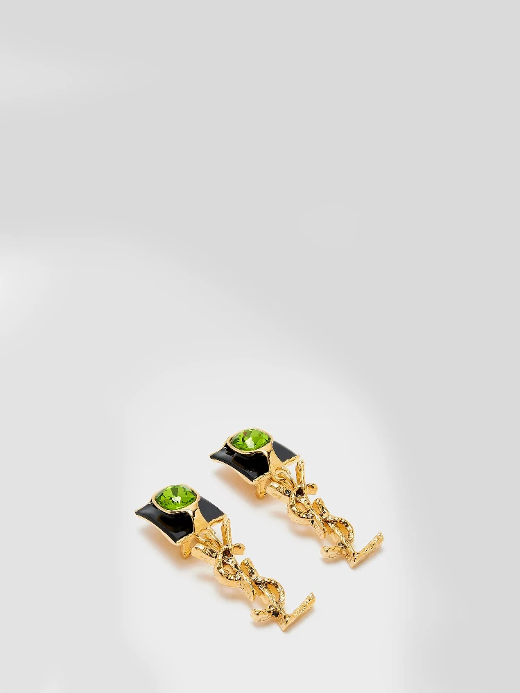 Cassandre enamel drop earrings in glass alternative