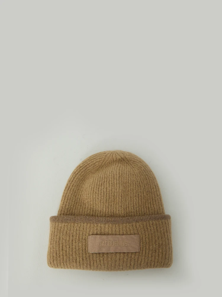 Beige Gros Grain beanie
