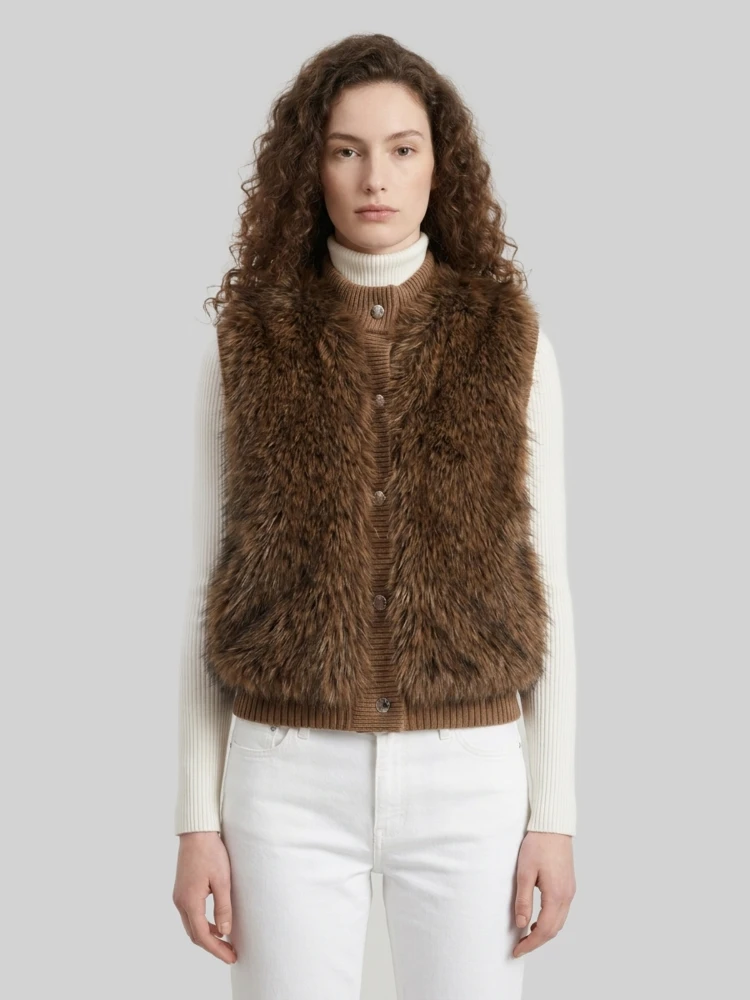 Padded wool vest