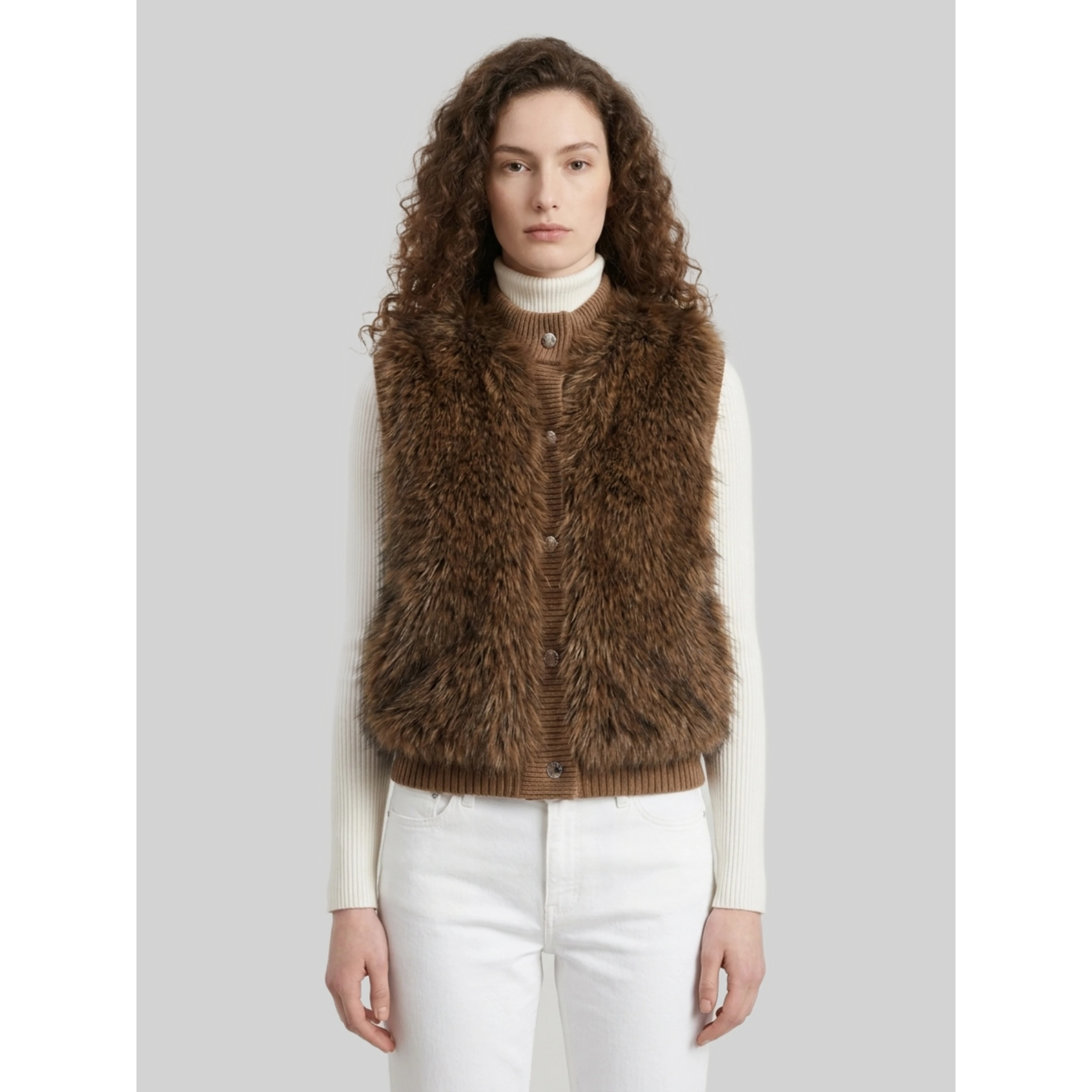 Padded wool vest