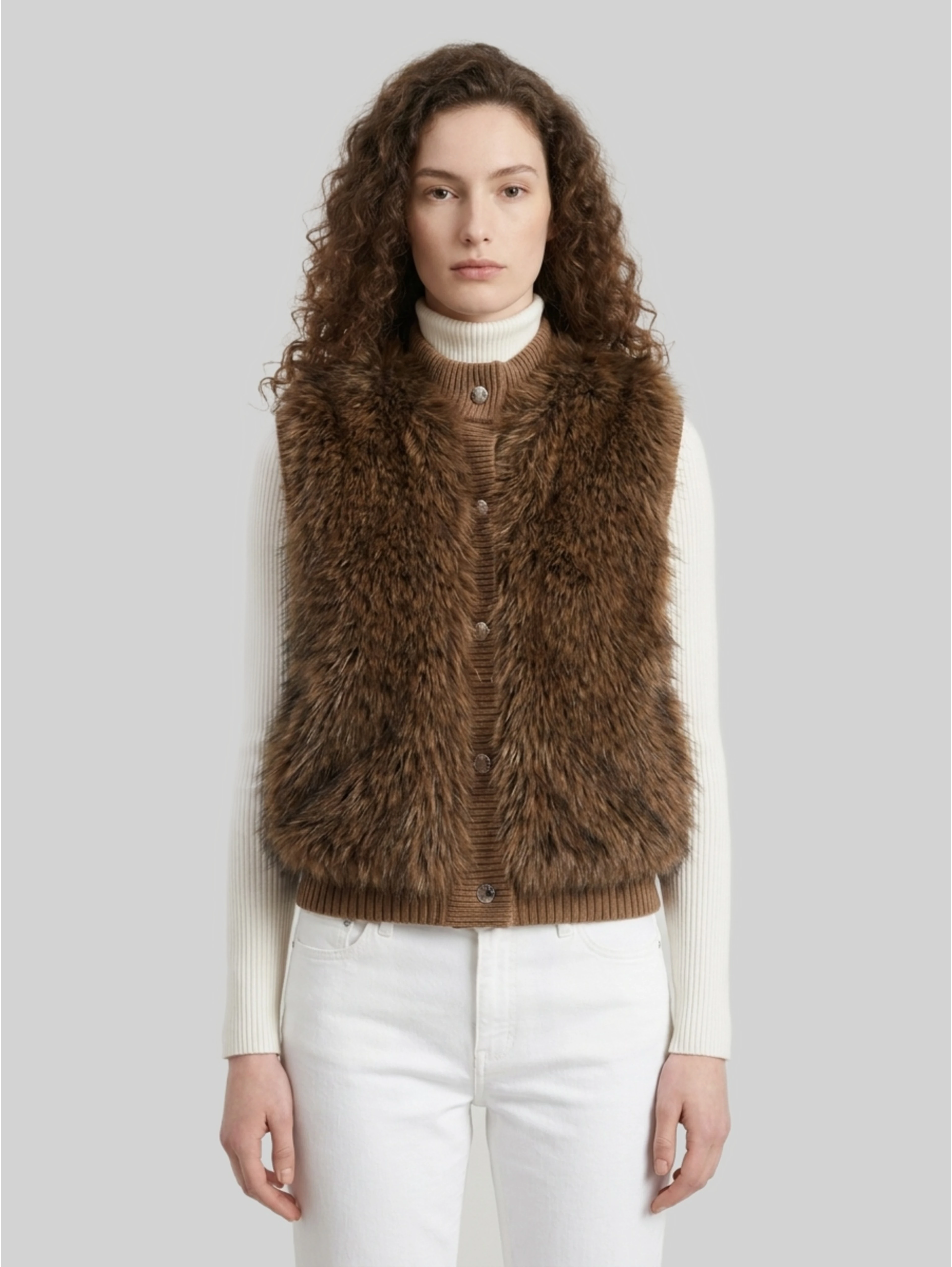 Padded wool vest