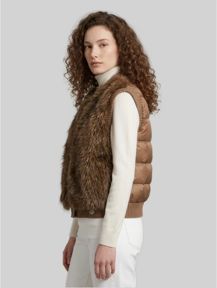 Padded wool vest