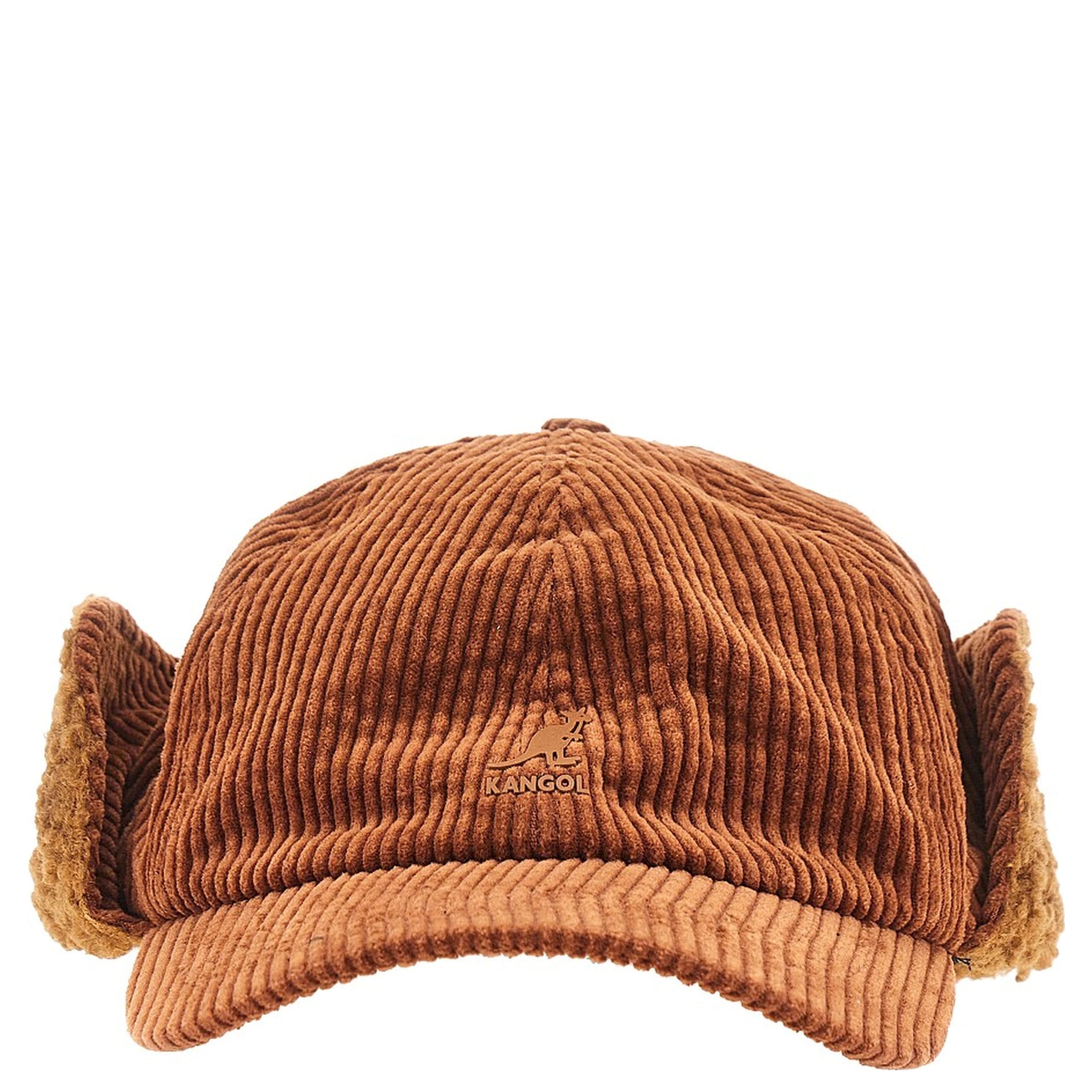 Corduroy baseball hat with earflap