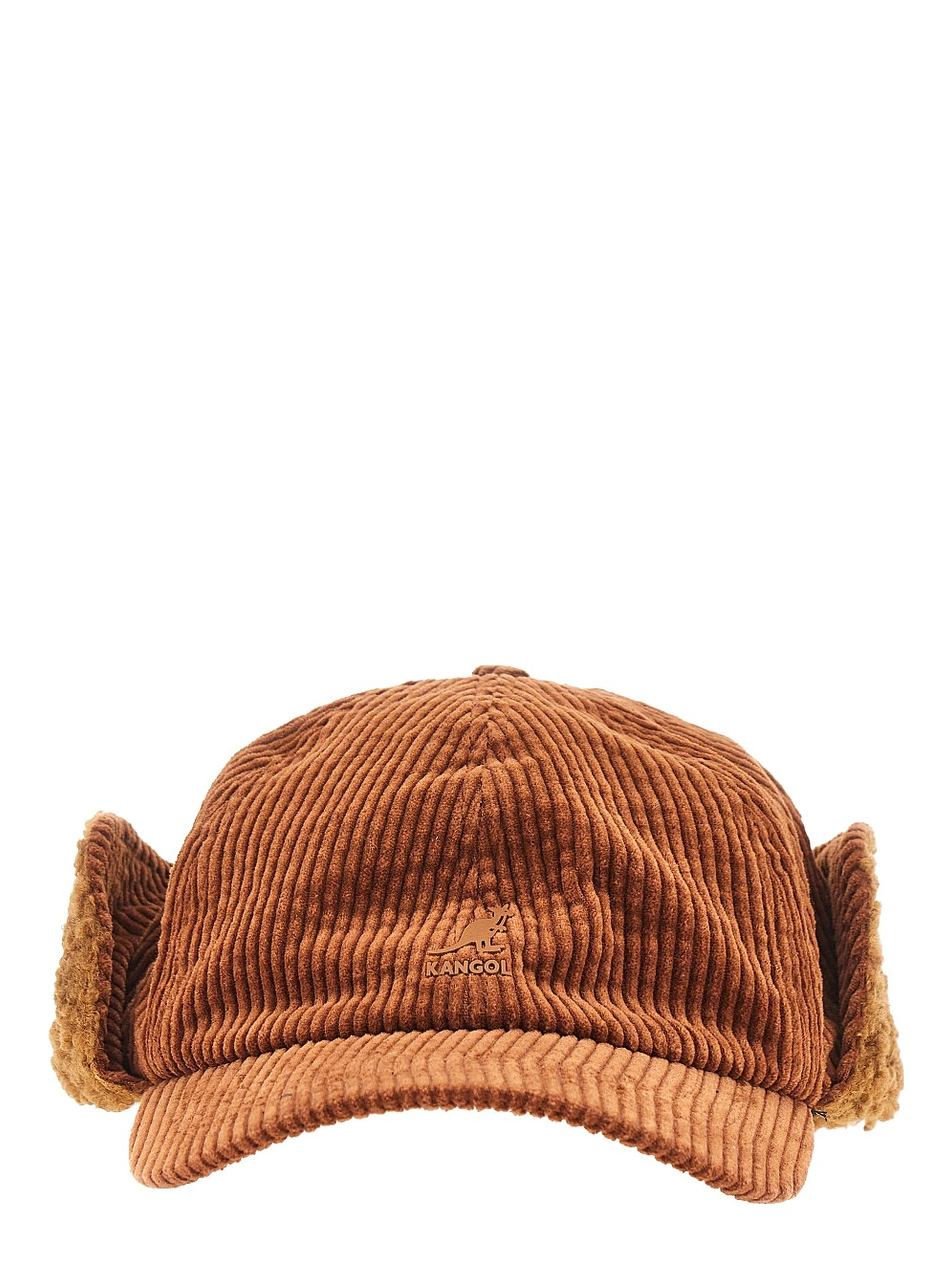 Corduroy baseball hat with earflap