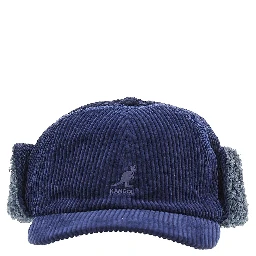 Corduroy baseball hat with earflap