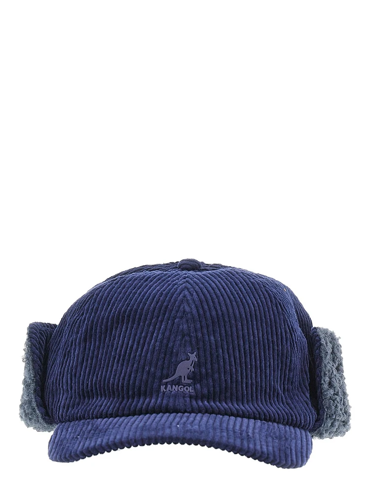 Corduroy baseball hat with earflap