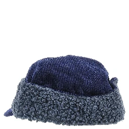 Corduroy baseball hat with earflap