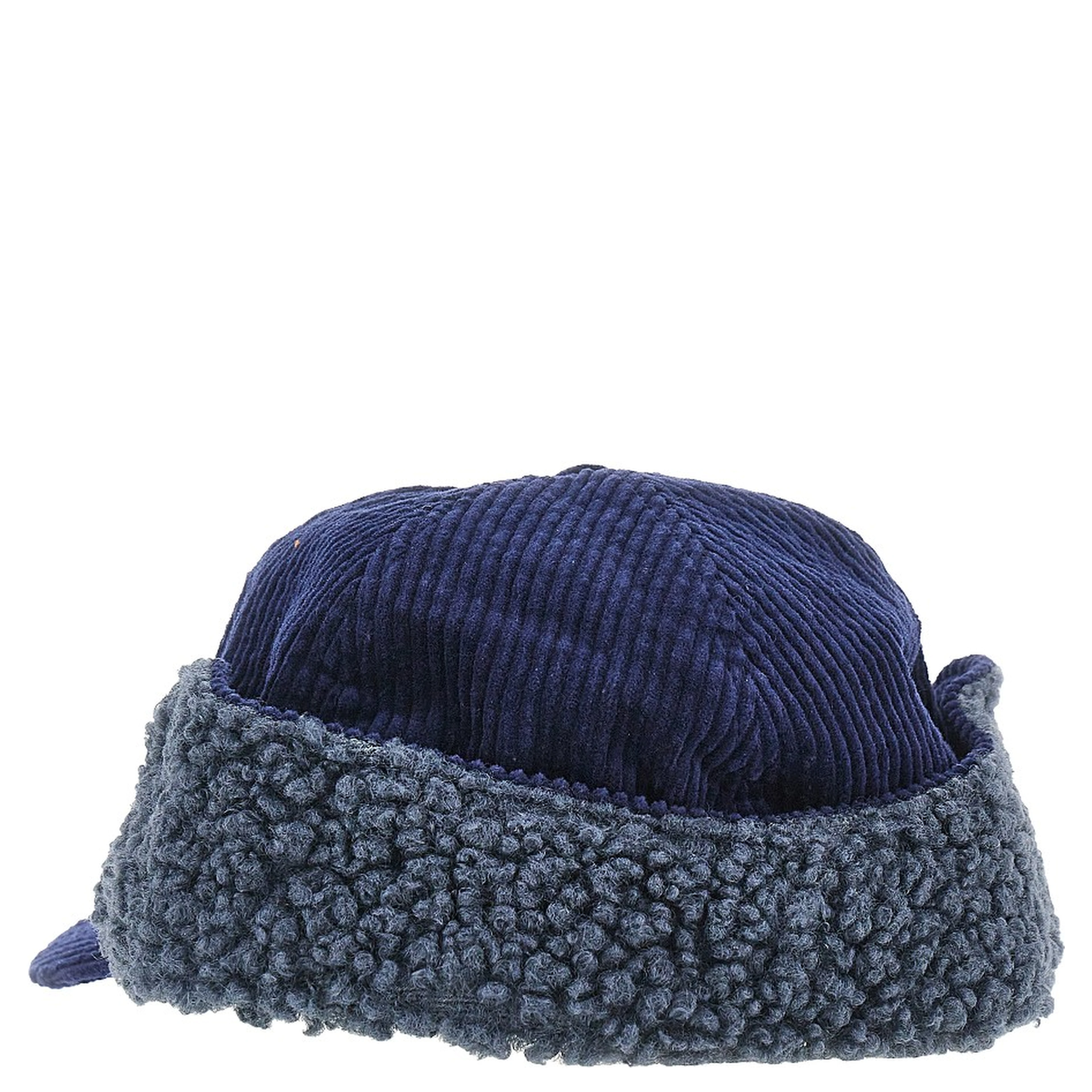 Corduroy baseball hat with earflap