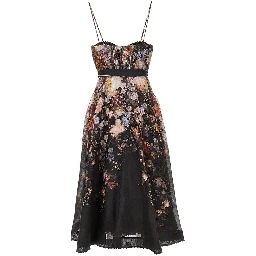 'Valiant' organdy midi dress