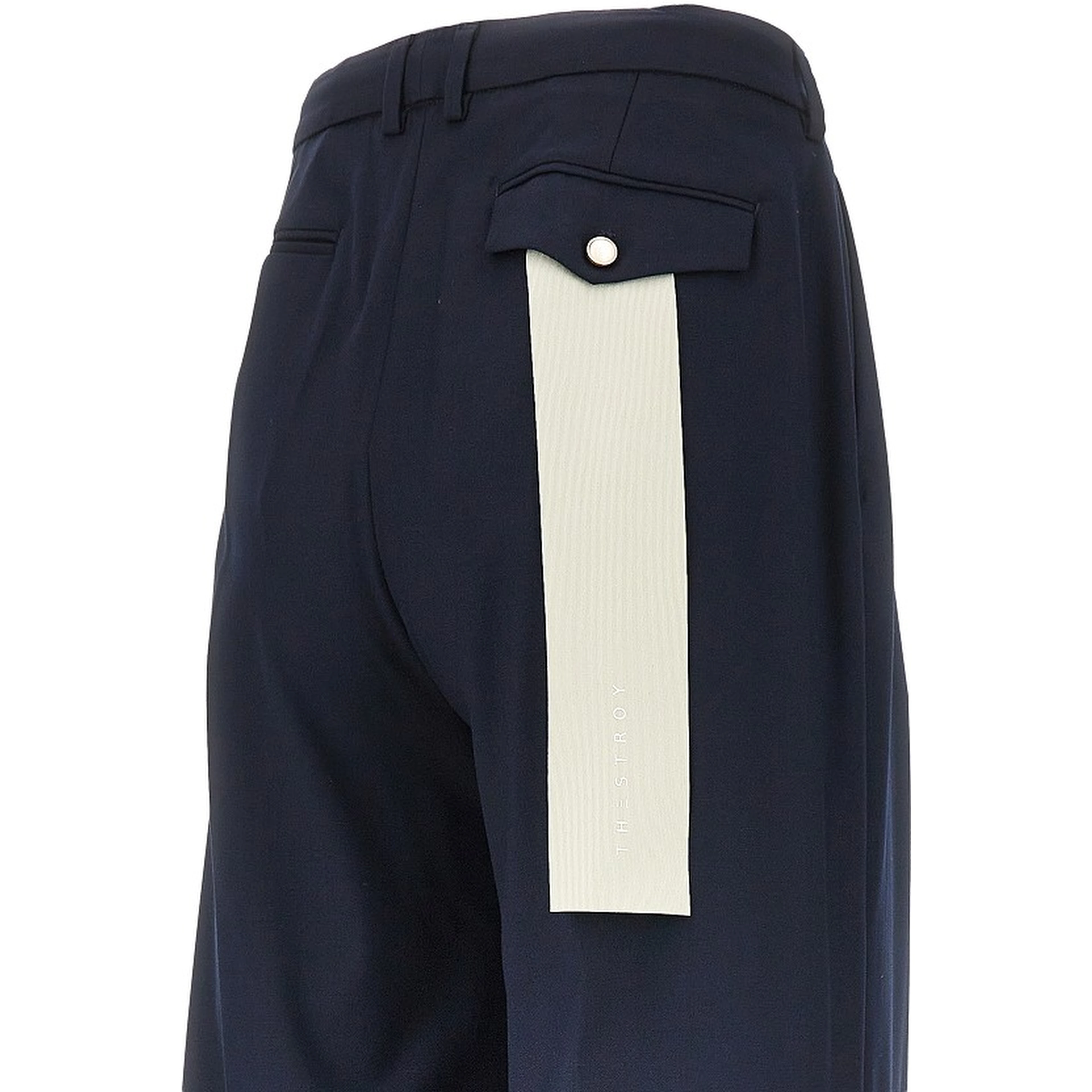 Twill pants with darts